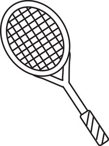 Tennis racket clipart black and white » Clipart Portal.