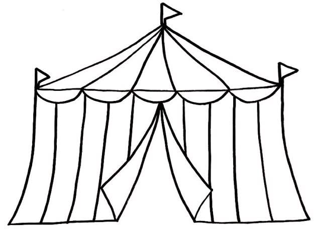 Circus Tent Clipart Black And White.