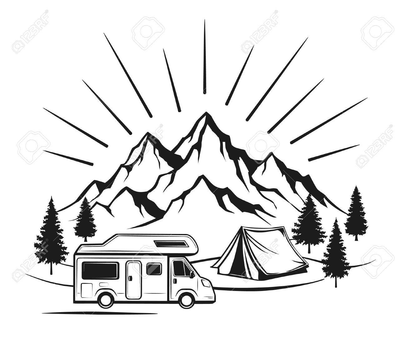 1391 Tent free clipart.