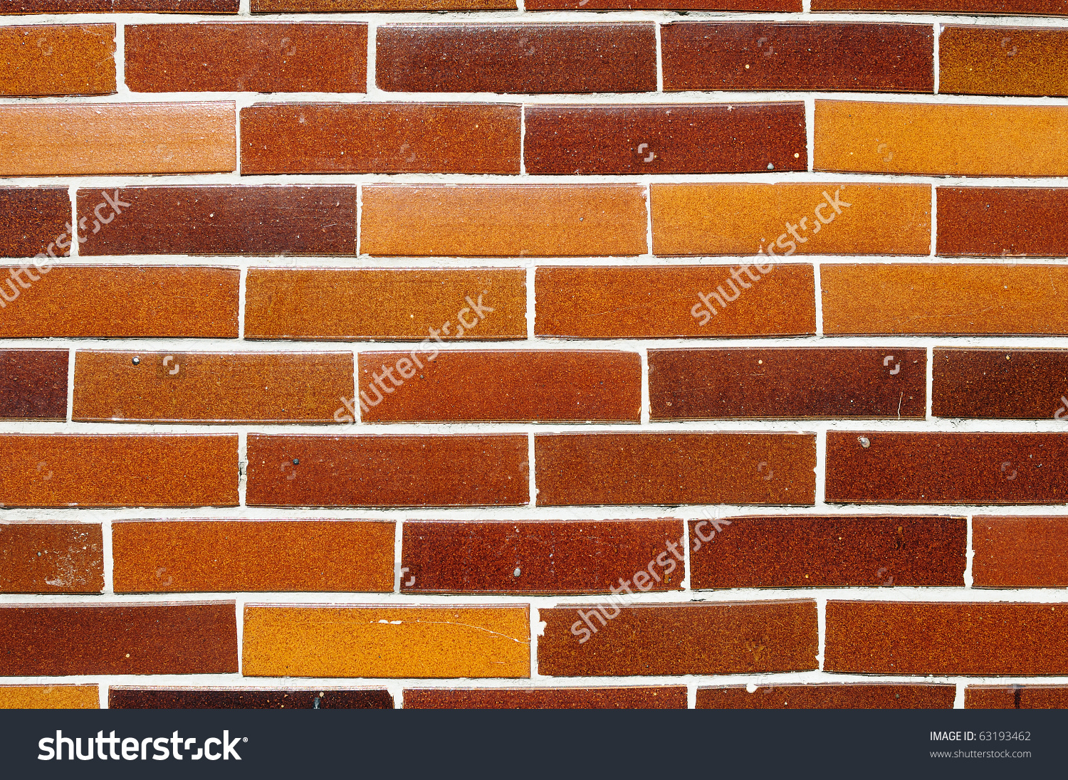 Fragment Of Wall Built Out Of Terracotta Bricks Stock Photo.