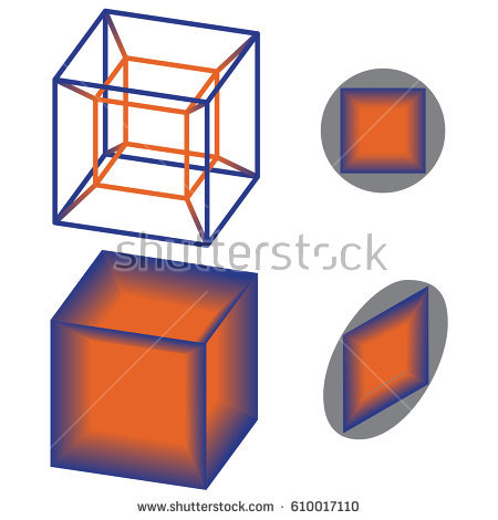 Tesseract Stock Images, Royalty.