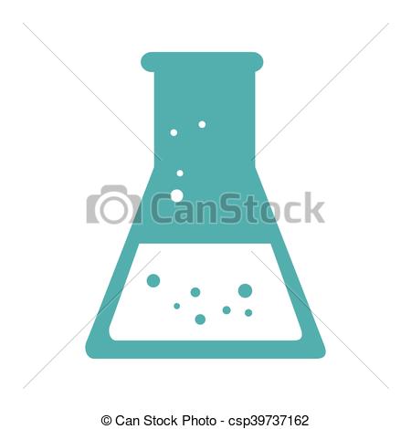 Clip Art Vector of tube lab test glass isolated isolated vector.