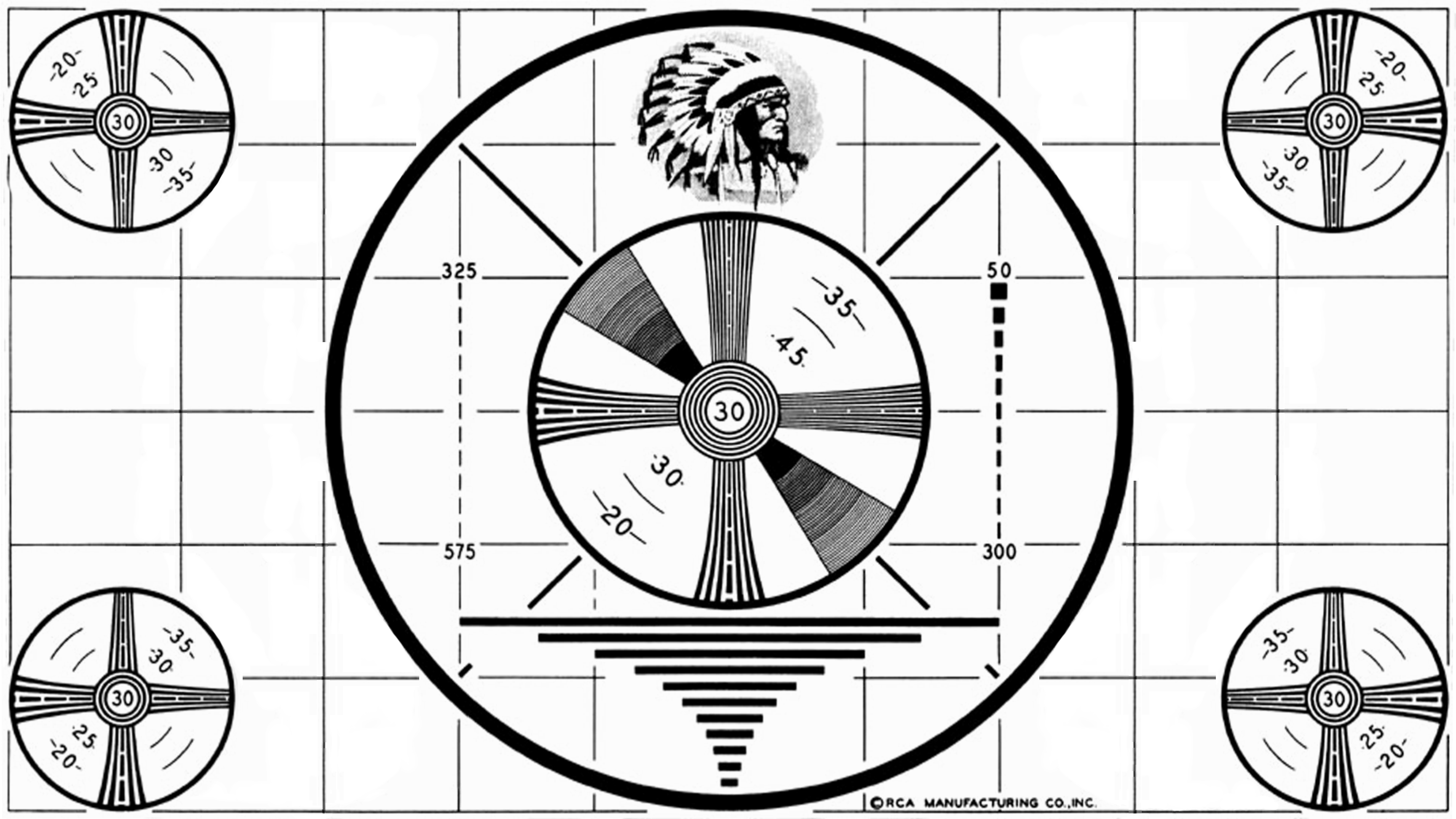 Indian Head Test Pattern Clipart.