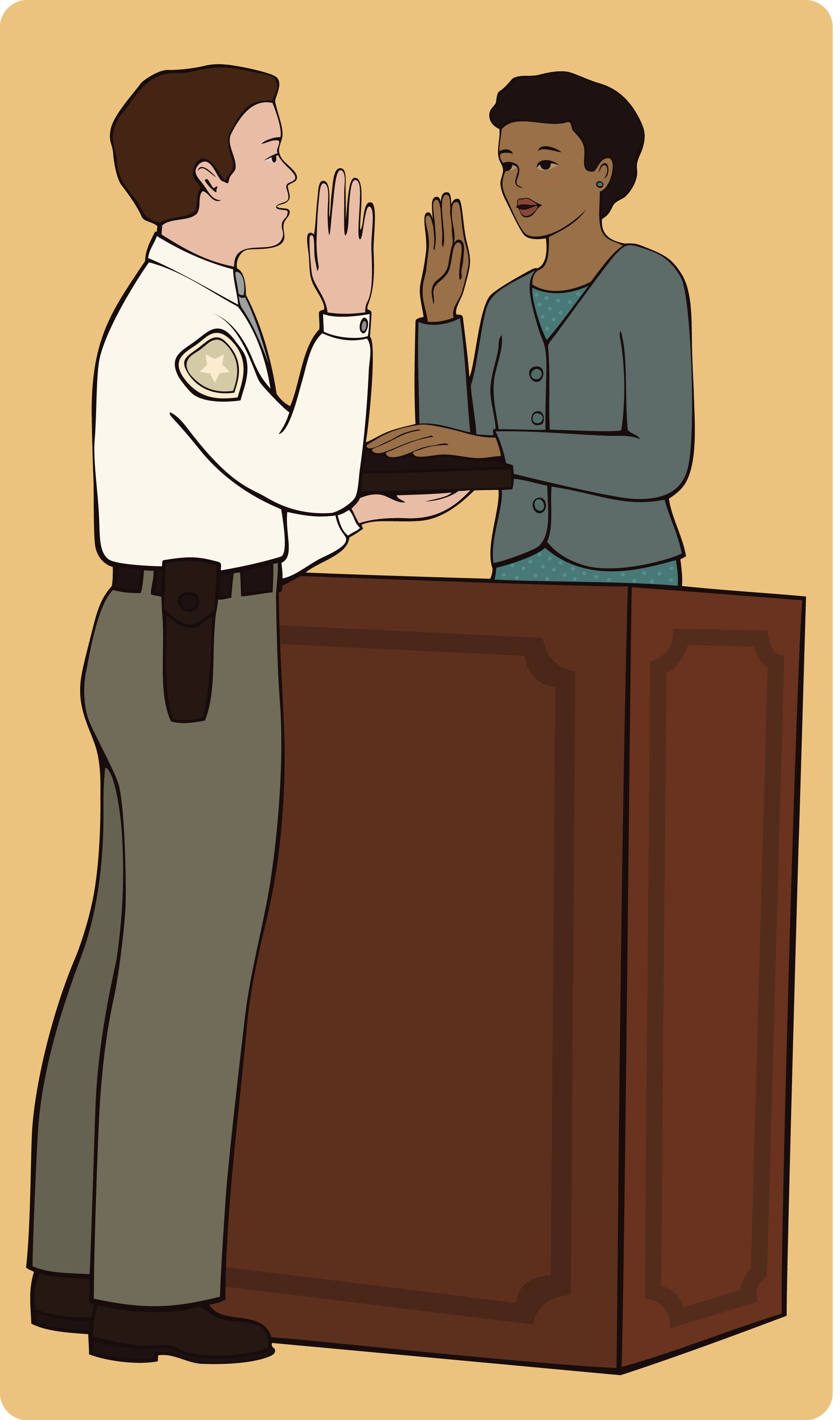 Witness In Court Clipart.