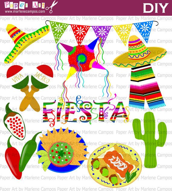 Mexican Fiesta Mexican Party Clip Art digital images by.