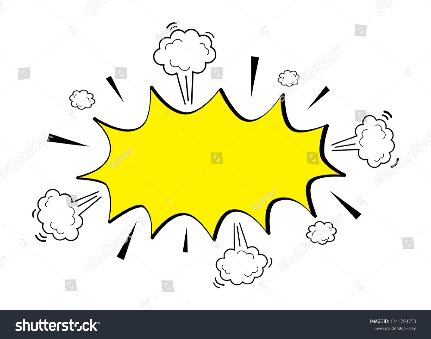 Transparent Background with Boom comic book explosion vector.
