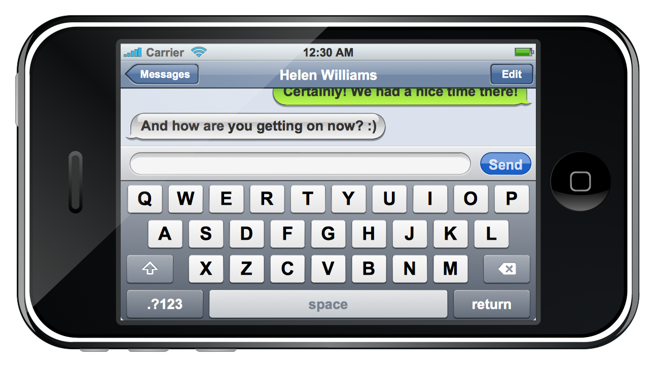 text message vector art for iphone