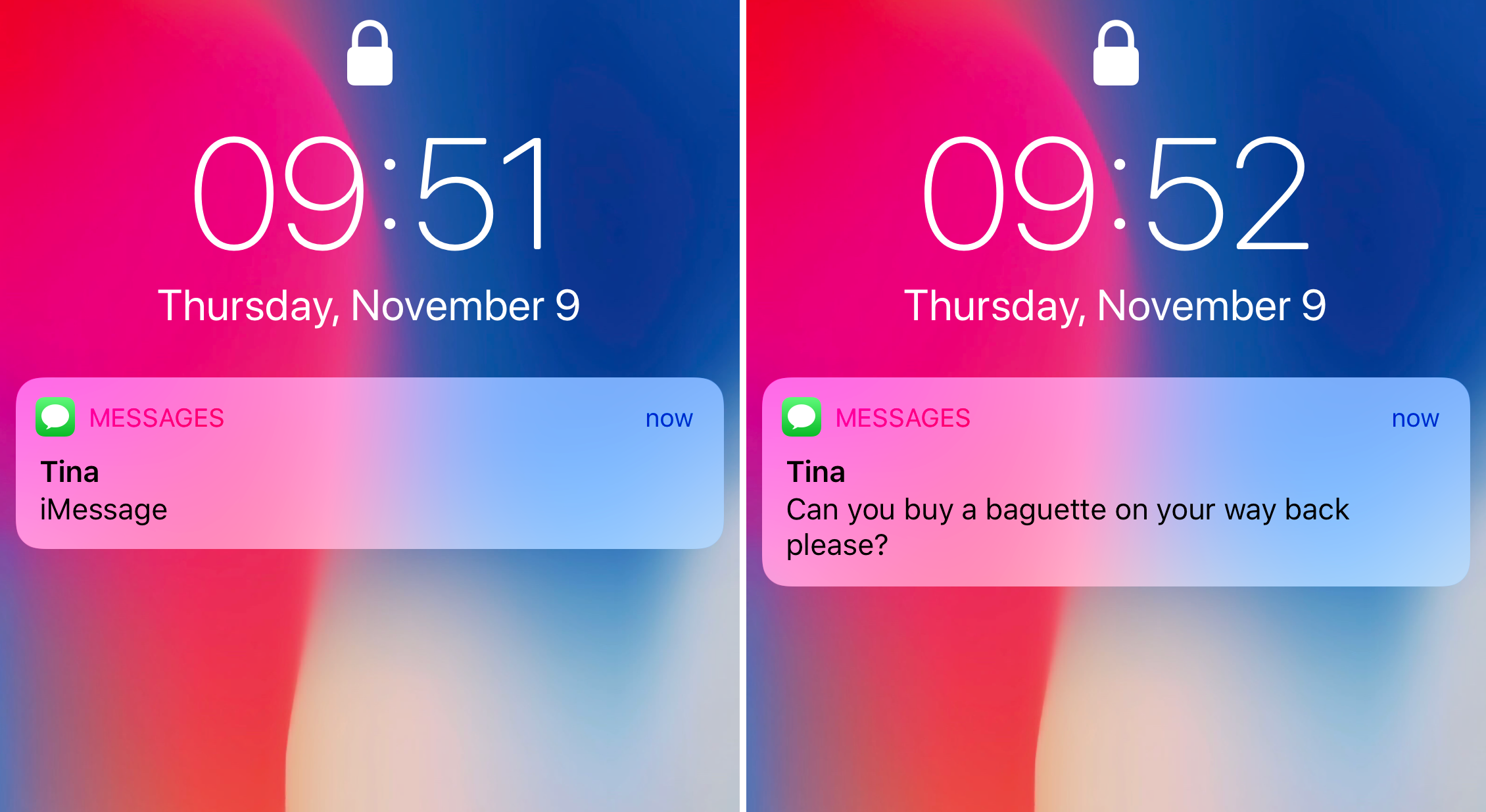 How to always show notification previews on iPhone X Lock screen.