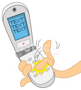 Fast Texting Clipart Image.
