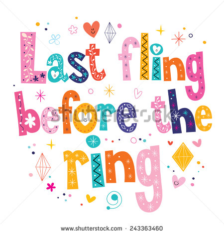 Last Fling Before The Ring Clipart.