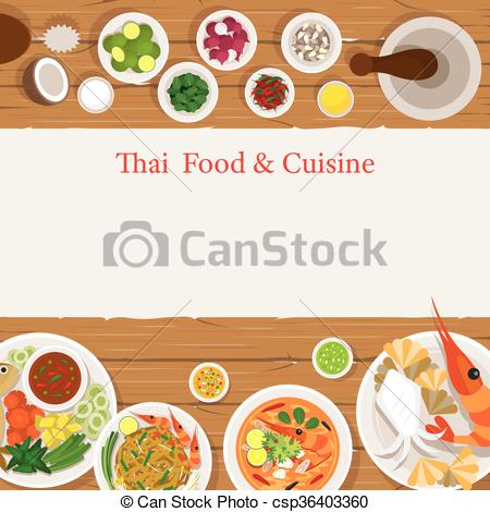 Vector of thai food menu csp30043389.