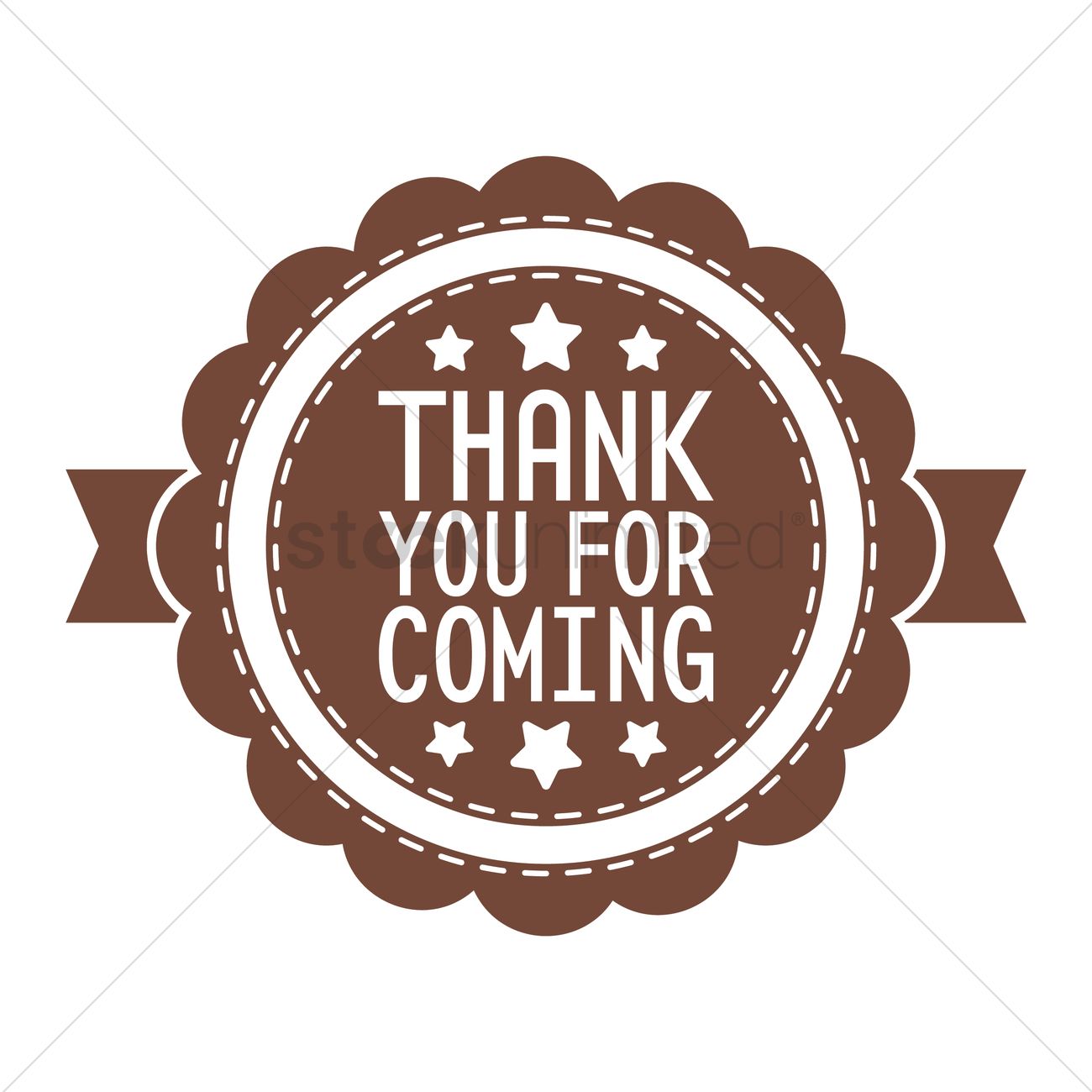 Thank you for coming label Vector Image.