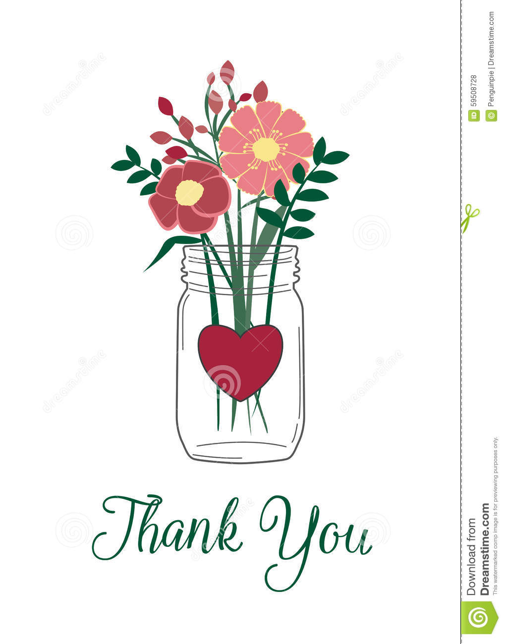 Thank You Clip Art With Flowers