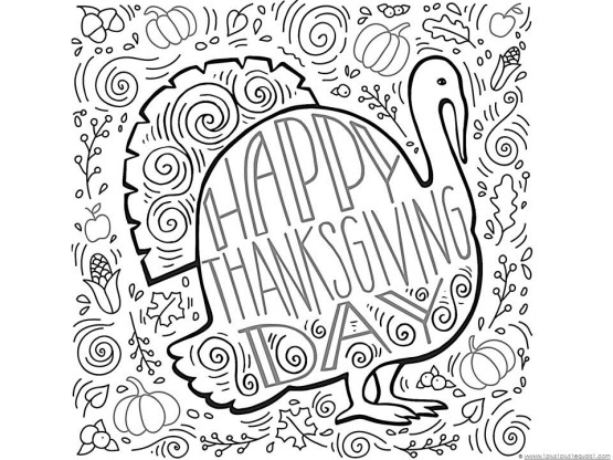 Free Printable Thanksgiving coloring pages 2019.