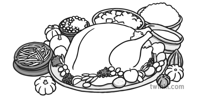 thanksgiving dinner clipart black and white 10 free Cliparts | Download