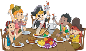 Thanksgiving Feast clipart images and royalty.