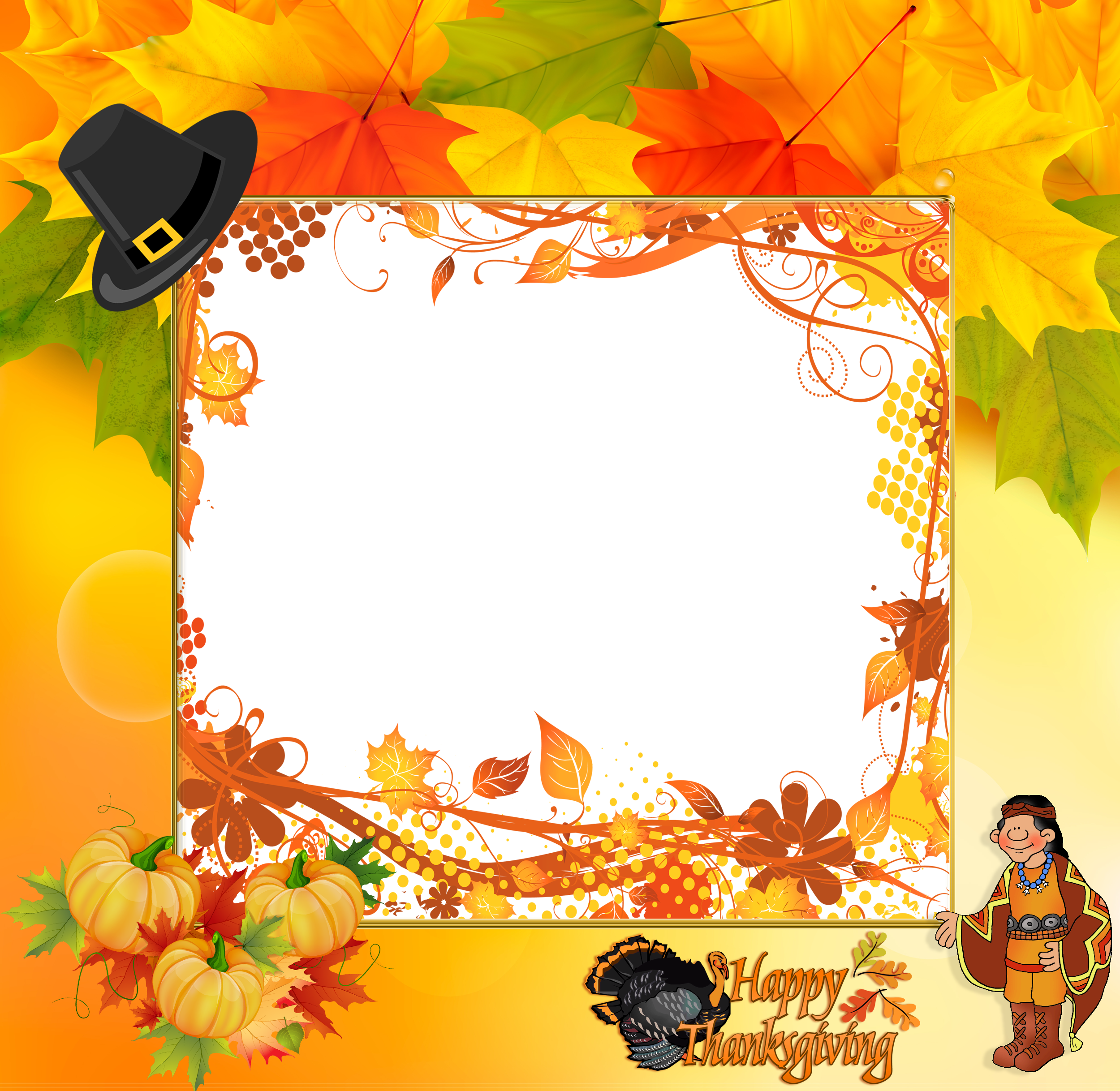 Printable Thanksgiving Borders Customize and Print