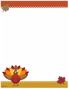 free thanksgiving borders for word.