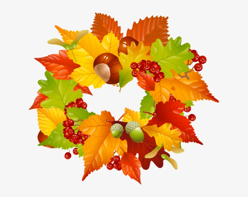 Thanksgiving Leaves And Acorns Clipart.