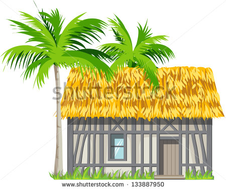 Thatched Roof Stock Images, Royalty.