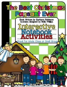 The Best Christmas Pageant Ever Activities for INTERACTIVE NOTEBOOKS.