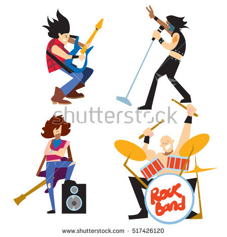 Rock Band Stock Images, Royalty.