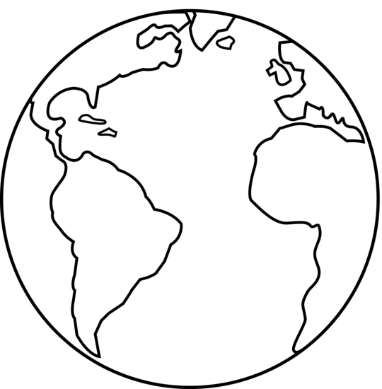 Planet Earth Clipart Black And White.
