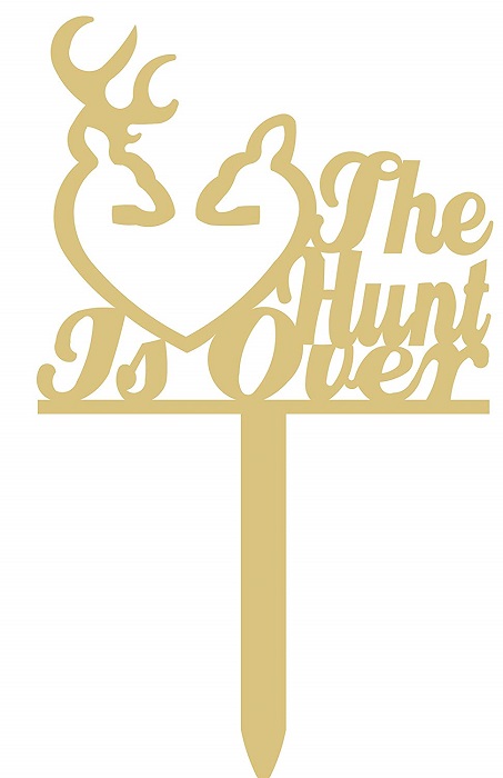 The Hunt is Over Cake Topper Cutout Style 1.