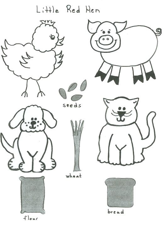 little-red-hen-printables-cutouts