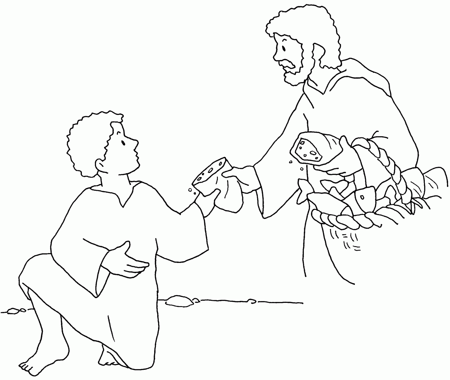 Miracles of Jesus Coloring Pages.