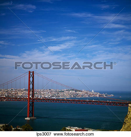 Picture of 15 Portugal Lisbon Ponte 25 De Abril Supension Bridge.