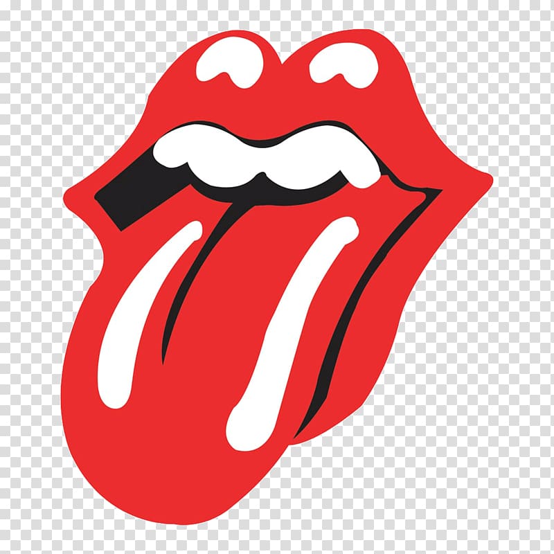 The Rolling Stones Logo Musical ensemble, tongue transparent.