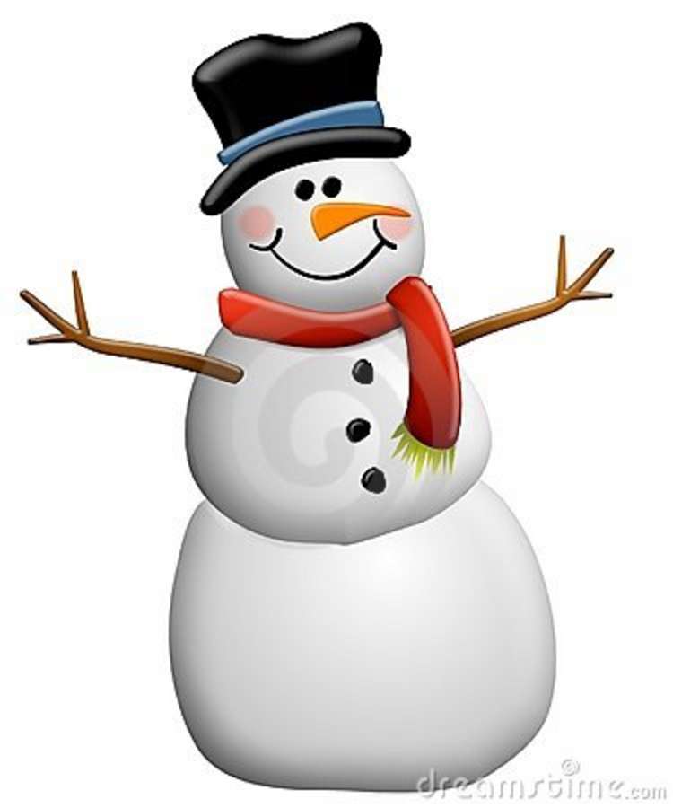 Small Country Snowman Clipart.