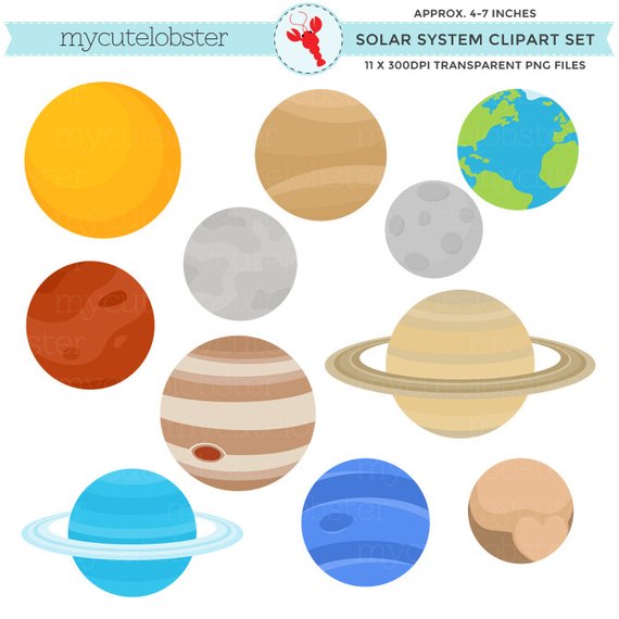 Solar System Clipart Set.
