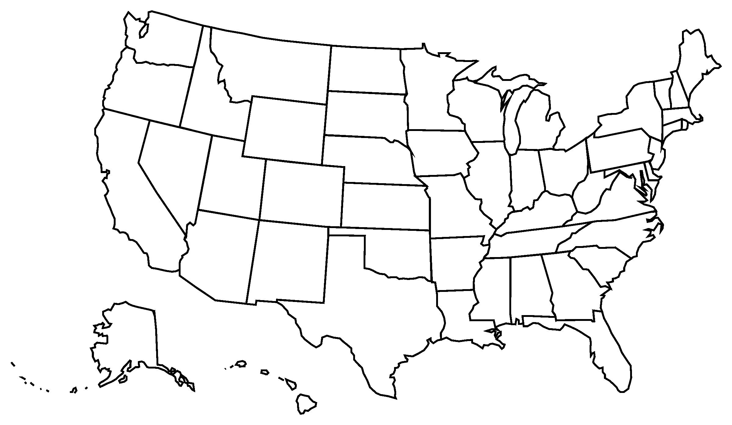 United states map clipart 1 » Clipart Station.