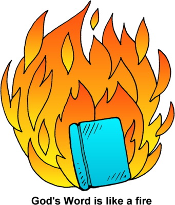 Word Fire Burning Book Clip Art Image Provided.