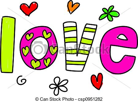 The Word Love Clipart.