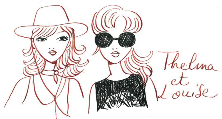 Sketch of Thelma and Louise.