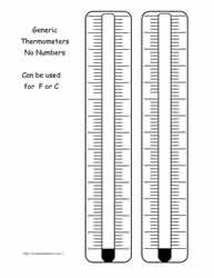 Thermometer Templates Worksheets.
