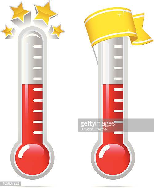 Fundraising Thermometers Vector Art.