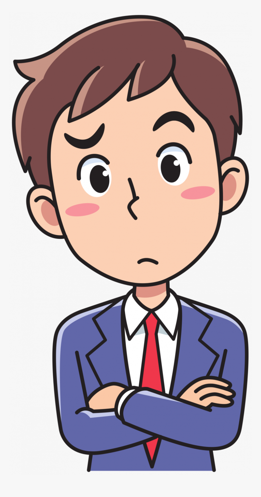 Person Thinking Cartoon Clipart , Png Download.