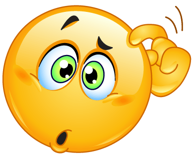 Emoticon Thinking transparent PNG.