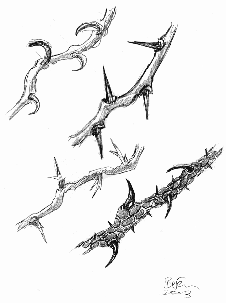 Weeds With Thorns Clipart.