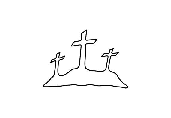 Three Crosses Clip Art.