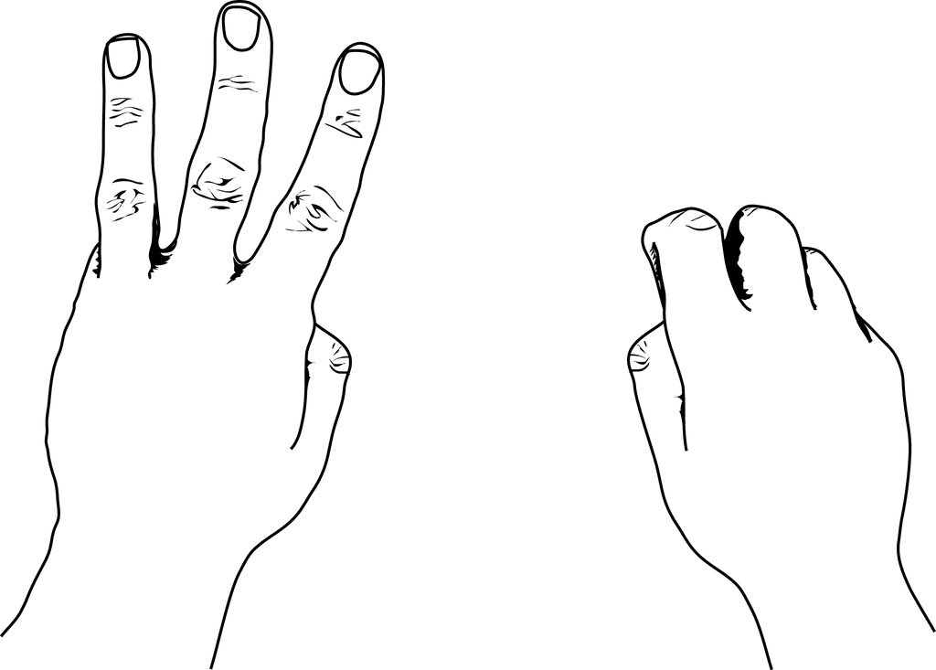United States Style Counting Hands.
