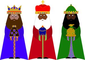 Three Wise Men Clipart Image.