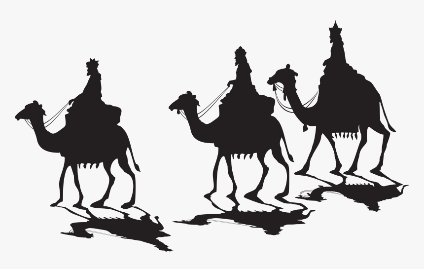 Three Kings Silhouette Png Clip Art.
