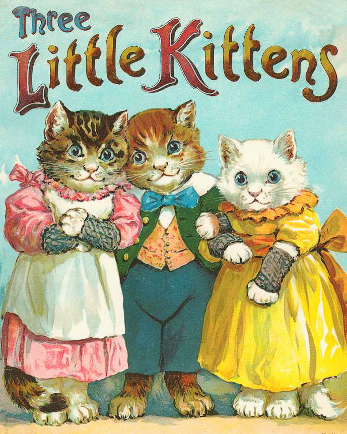 Three Little Kittens Clipart.
