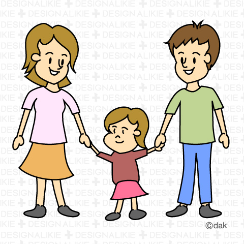 Showing post & media for Three person family cartoon.