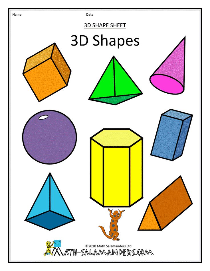 find two and 3 dimensional shapes for total surface area